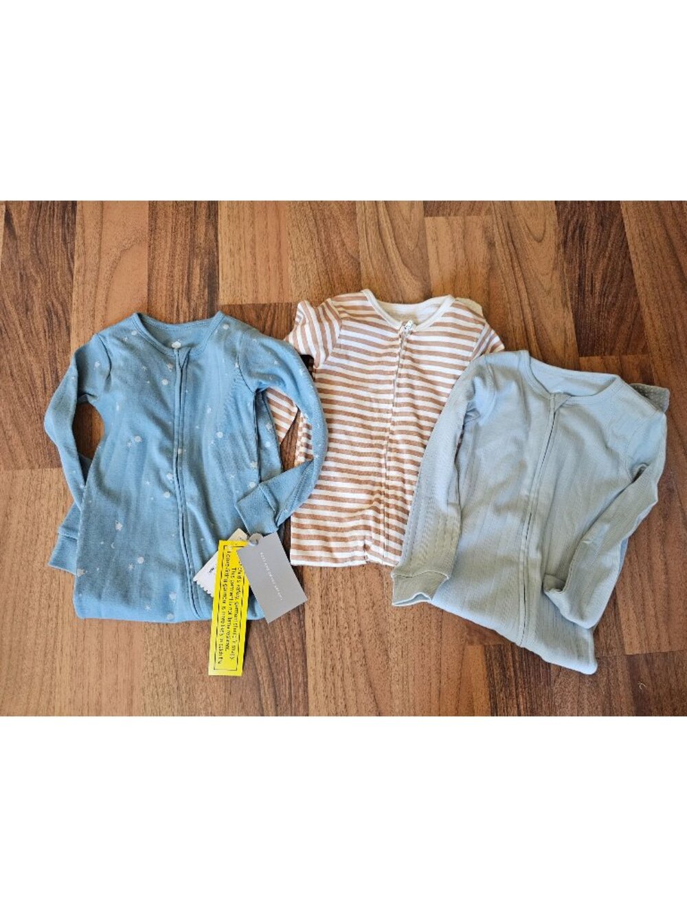 Cloud Island 3-Pack Baby Cotton Zip-Up Sleepers 18M OEKO-TEX